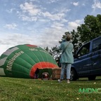 Startvorbereitung für die Fahrt mit dem geo Ballon (Standort Ratzeburg)